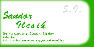sandor ilcsik business card
