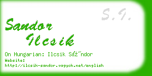 sandor ilcsik business card